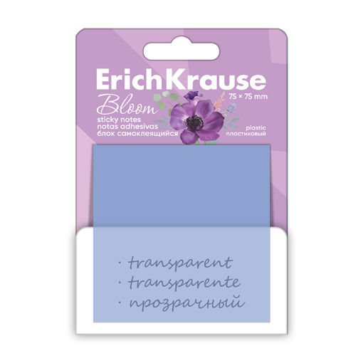 Picture of EK PLASTIC STICKY NOTES PASTEL BLUE BLOOM 75X75MM
